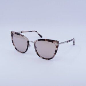 Tom Ford Simona FT0717 55G Sunglasses Havana Cat Eye Frame, Champagne Lenses